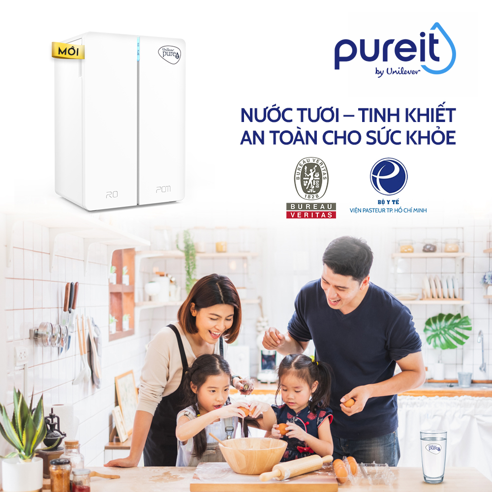 Máy lọc nước Pureit Tanka Âm tủ bếp với Công suất RO 5,000L , Hàng chính hãng