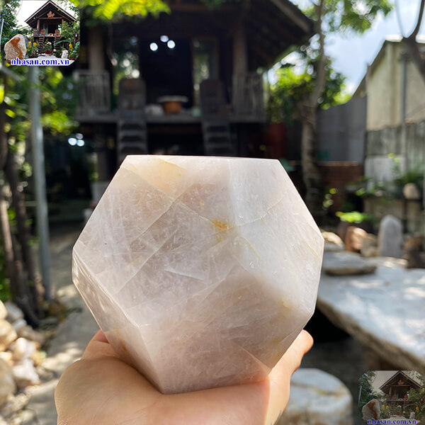 Bi giác 12 mặt đá thạch anh NHA SAN QC1196 Trọn vẹn năng lượng, trọn vẹn hạnh phúc - 1.44 Kg