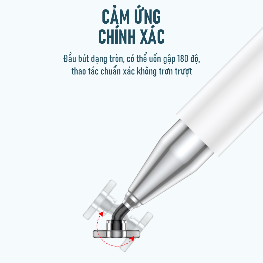 Bút Cảm Ứng ROBOT RSP01 Thiết Kế 2 Trong 1 Dùng Cho Điện Thoại và Máy Tính Bảng - Hàng Chính Hãng