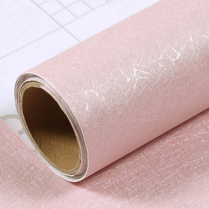 GIẤY DÁN TƯỜNG KHỔ 45CMX10M HỒNG NHÁM SỢI