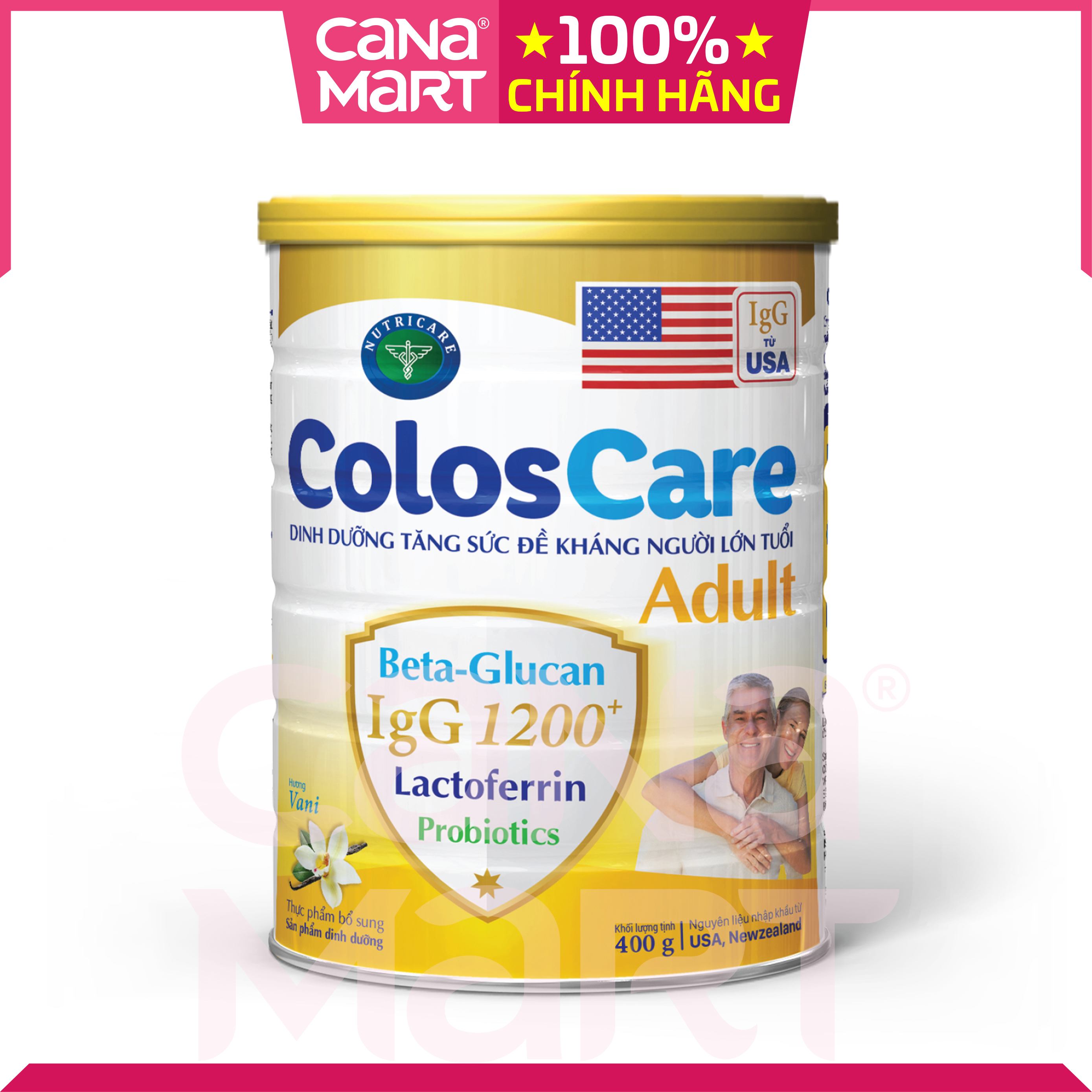 Sữa bột Nutricare ColosCare Adult tăng sức đề kháng người lớn tuổi (400g)