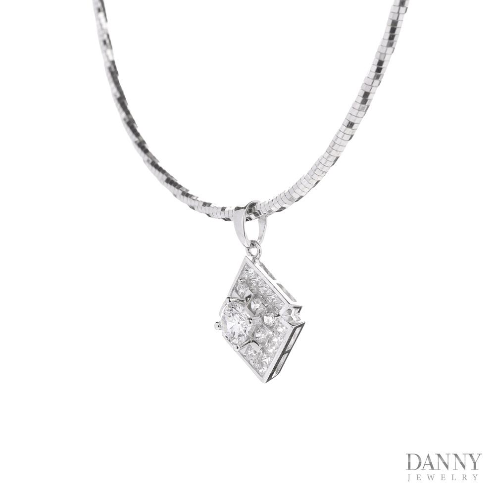 Mặt Dây Chuyền Nữ Bạc 925 Danny Jewelry Xi Bạch Kim DI4GZ001