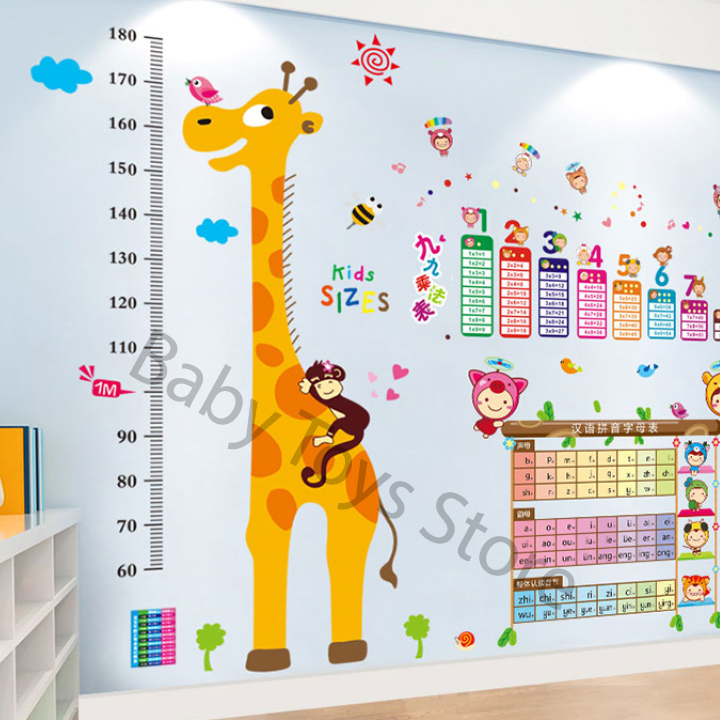 Decal dán tường thước đo chiều cao cho bé kids sizes dễ thương - Trang trí decor phòng cho bé - Quà Tặng sinh nhật cho trẻ