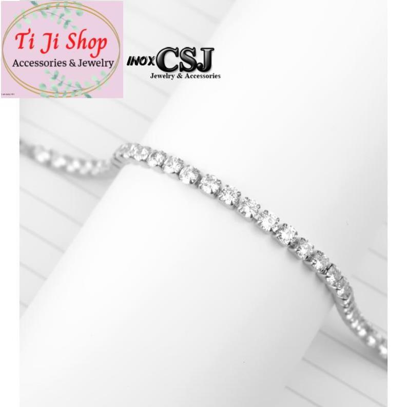 LẮC TAY NỮ INOX ĐÍNH ĐÁ - siêu đẹp,