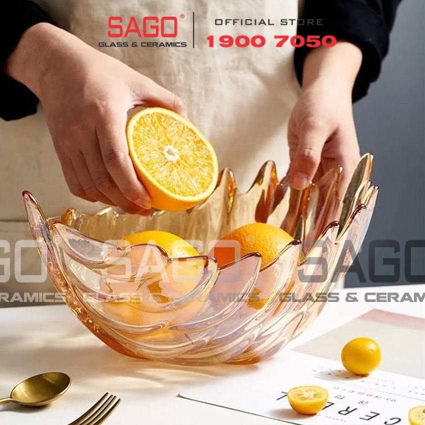 Tô Thủy Tinh Trái Cây Màu Hình Chiếc Lá Cao Cấp | Tùy Chọn Màu Sắc và Size