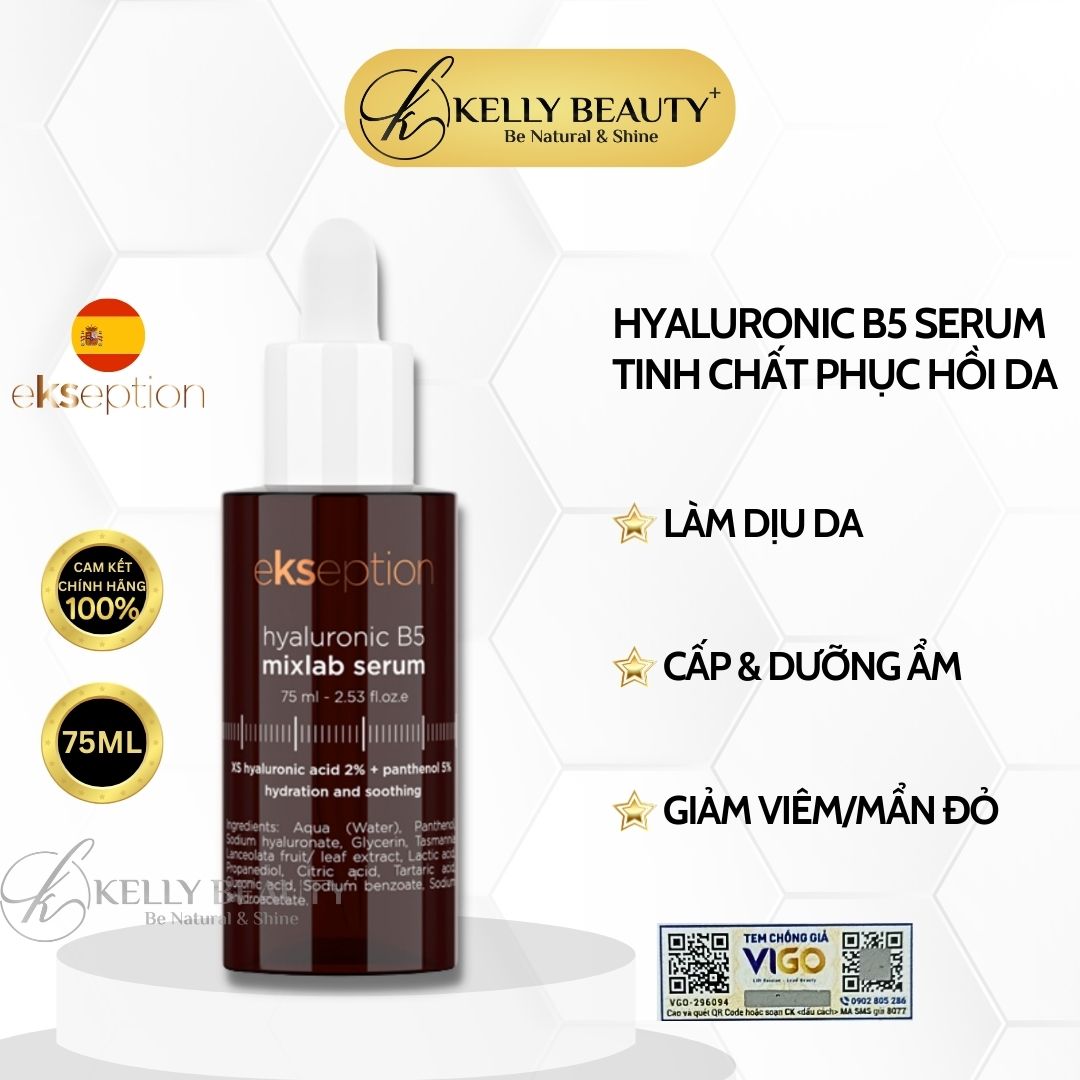 Tinh Chất Dưỡng Ẩm, Phục Hồi Da ekseption Hyaluronic B5 Mixlab Serum | Kelly Beauty