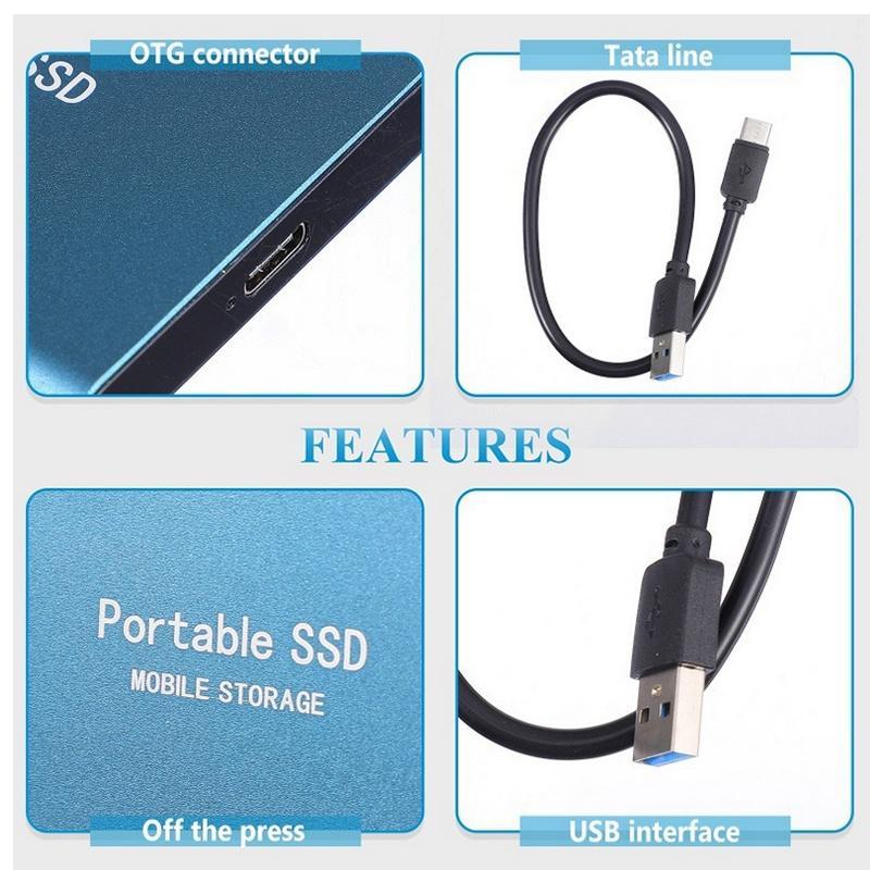 Ổ Cứng Ngoài M.2 SSD 500GB USB3.1 2TB 4TB 8TB SSD Tốc Độ Cao Cho Laptop