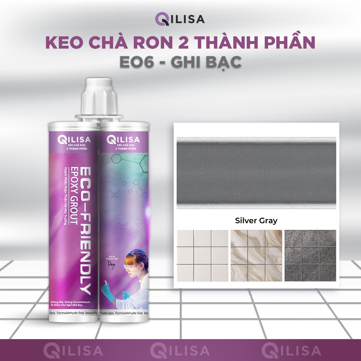 Keo Chà Ron Qilisa, Combo 3 Chai Keo Epoxy 2 Thành Phần 400ml ( Chống Thấm - Bám Bụi)