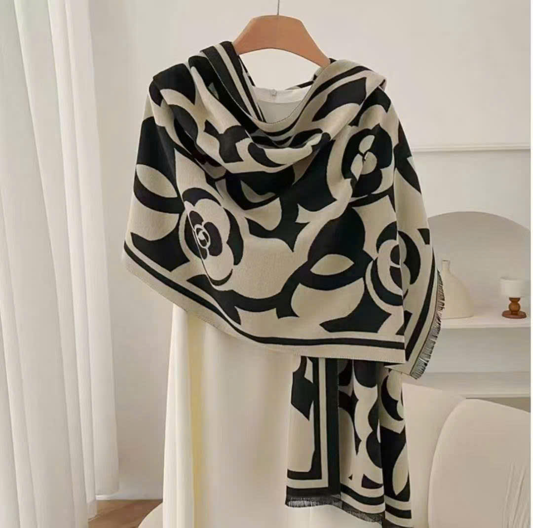 KHĂN QUÀNG CỔ KHĂN CHOÀNG CỔ HOA TRÀ SIÊU VIP SANG TRỌNG DÀNH CHO NỮ