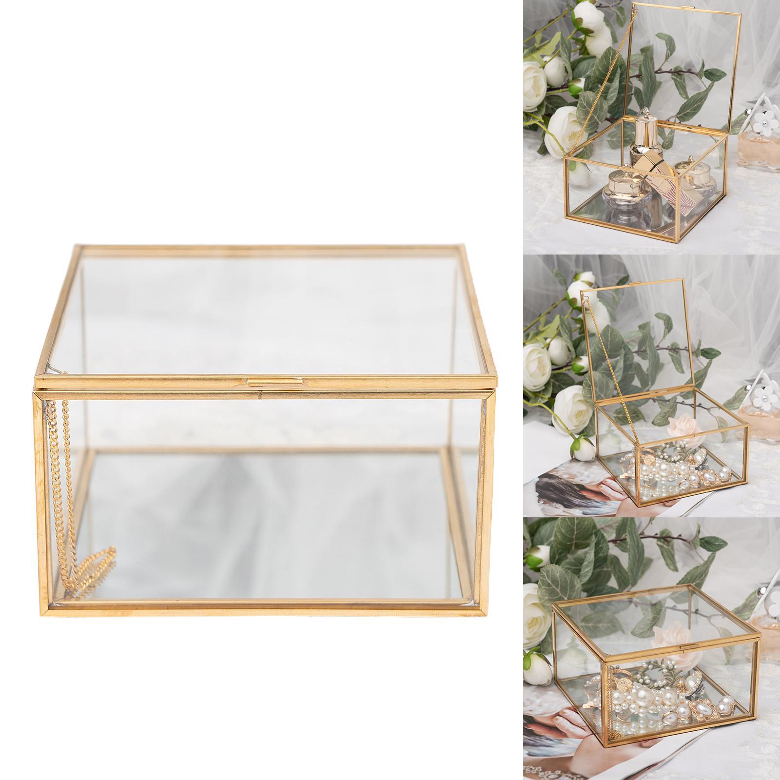 Glass Jewelry  Jewelry Trinket Glass Box for Storage and Display Rings