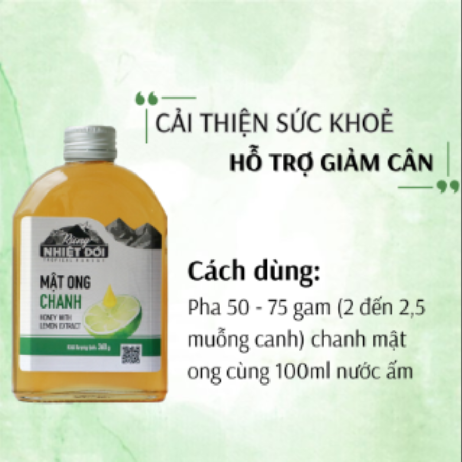 Mật ong Chanh - Rừng Nhiệt Đới 360g - tiện lợi, tăng đề kháng