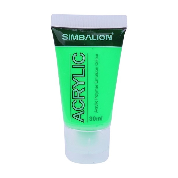 Màu Vẽ Simbalion Acrylic 30ml NAC30 - 207 - Xanh Lá Dạ Quang