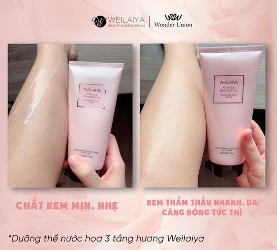 Sữa dưỡng thể toàn thân Weilaiya Fragrance Lotion, dưỡng trắng da body, cấp ẩm 3 tầng hương - Dưỡng Ẩm Trắng Da Cho Làn Da Mềm Mịn Thơm Lâu