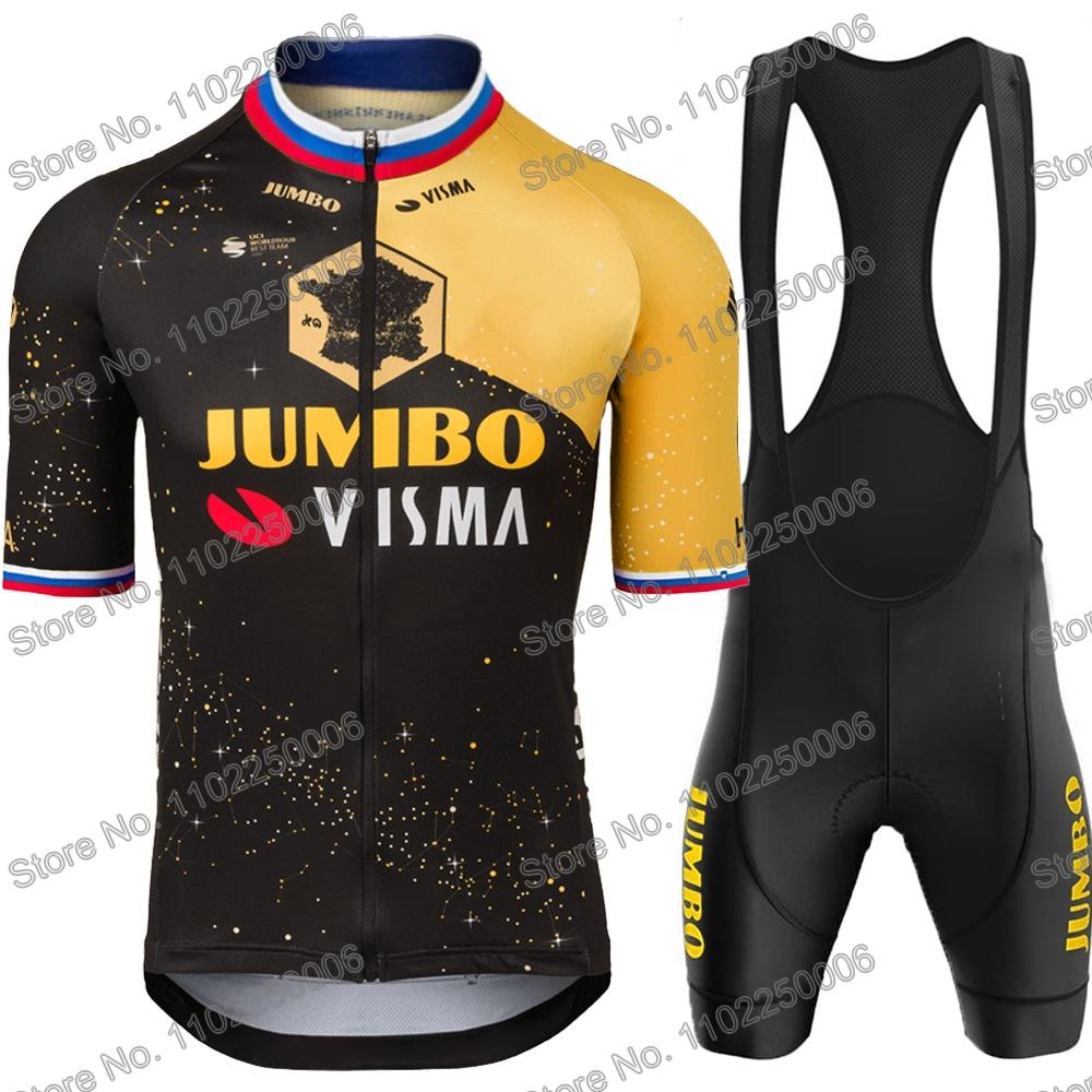 2023 Jumbo Visma Chuyến Lưu Diễn Pháp TDF Đi Xe Đạp Quần Áo Đan Mạch Bỉ Slovenia Bộ Quần Áo Đạp Xe Xe Đạp Đường Bộ Áo Sơ Mi Phù Hợp Với MTB Maillot Color: 8 Size: XXS