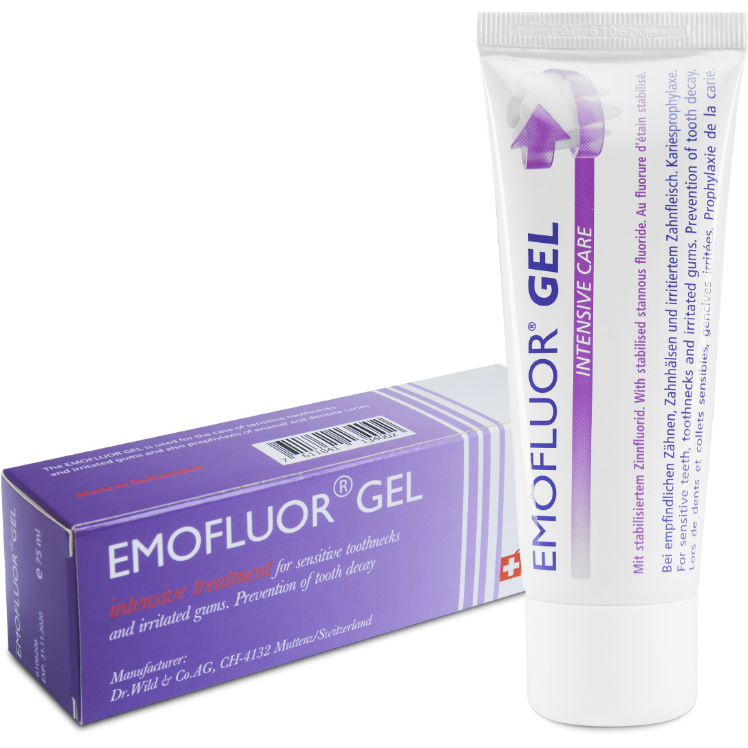 Gel hỗ trợ điều trị Viêm Nha Chu, Nướu Lợi, Mòn Cổ Chân Răng, Nhiệt Miệng Emofluor Gel 75 ml