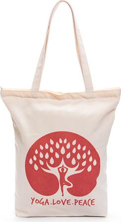 Túi Vải Canvas Yoga Love Peace - The Happy Bag (Có dây kéo)