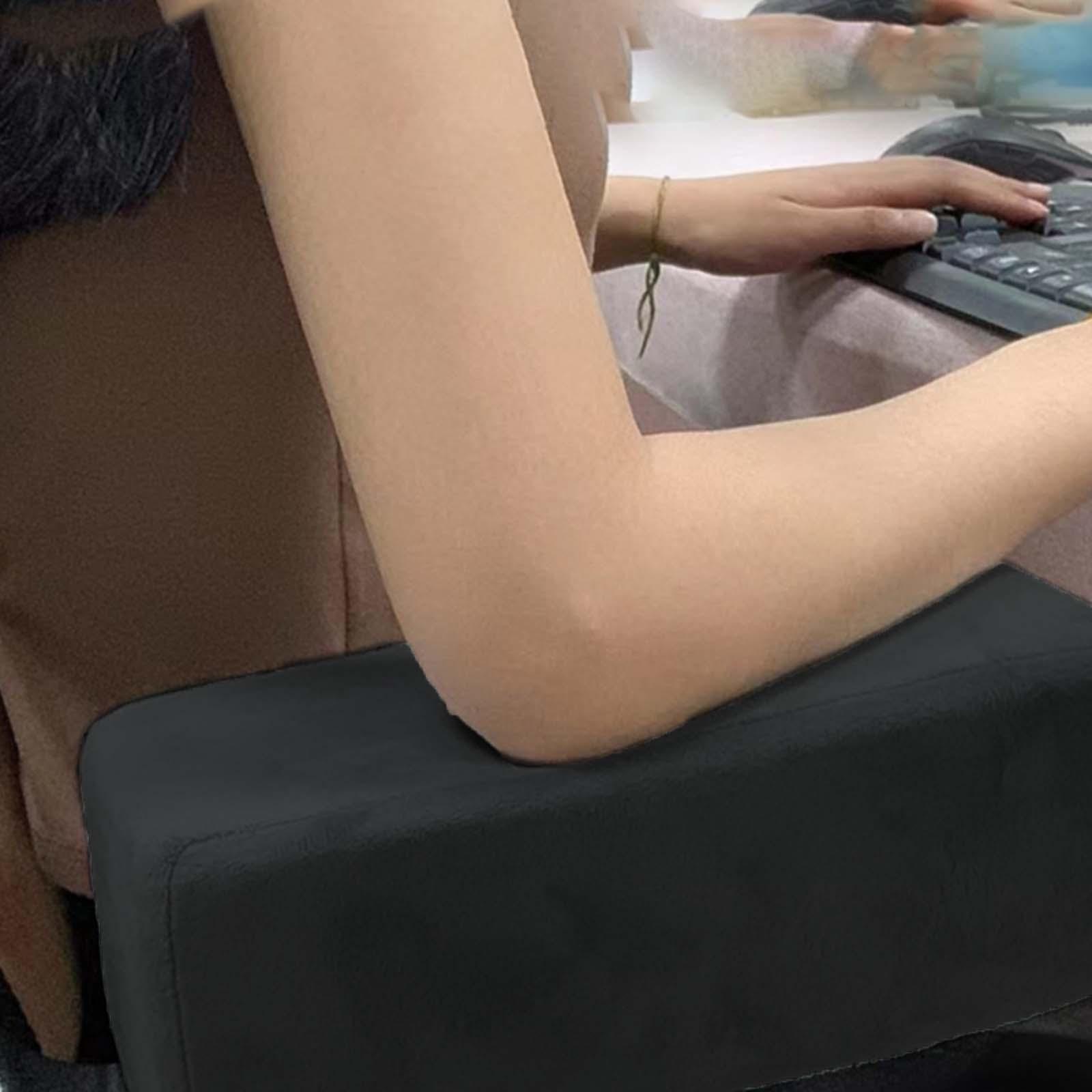 Pair Arm rest Cushion Removable Thick Anti Slip for Gaming Chair Black