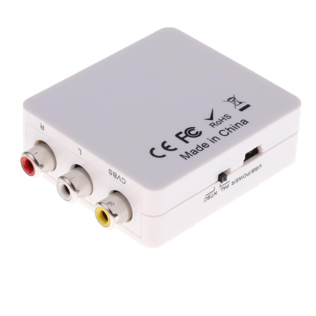 VGA to RCA AV Converter VGA2AV Audio Adapter Support 1080P NTSC PAL for PC