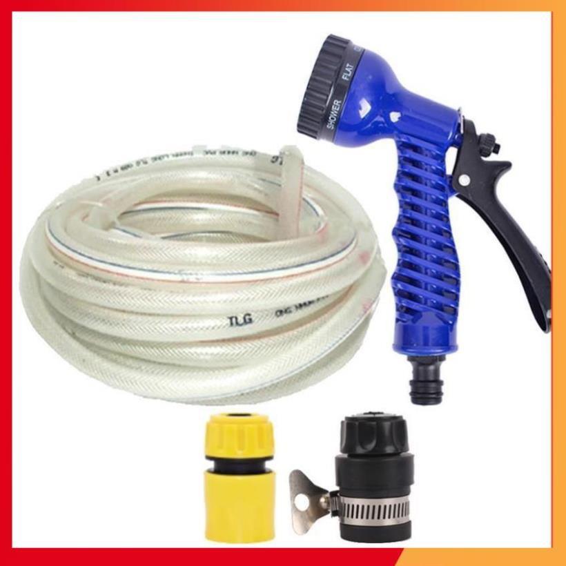 Bộ dây tăng áp 3 lần vòi xịt nước rửa xe, tưới cây loại 3-5m  206843