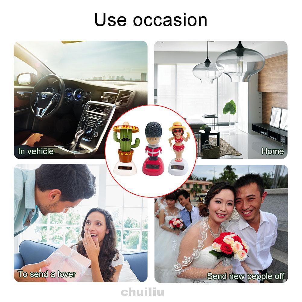 Set 3 Búp Bê Nhảy Múa Sử Dụng Năng Lượng Mặt Trời Trang Trí Xe Ô Tô