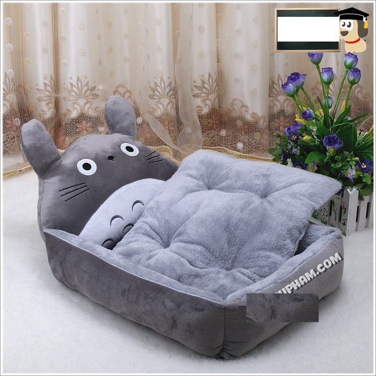 Ổ nệm chó mèo toroto xám lông mịn