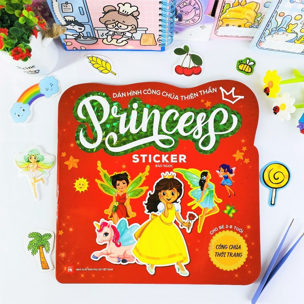 Sách - Dán hình Công Chúa Thiên Thần - Princess Sticker - Ndbooks