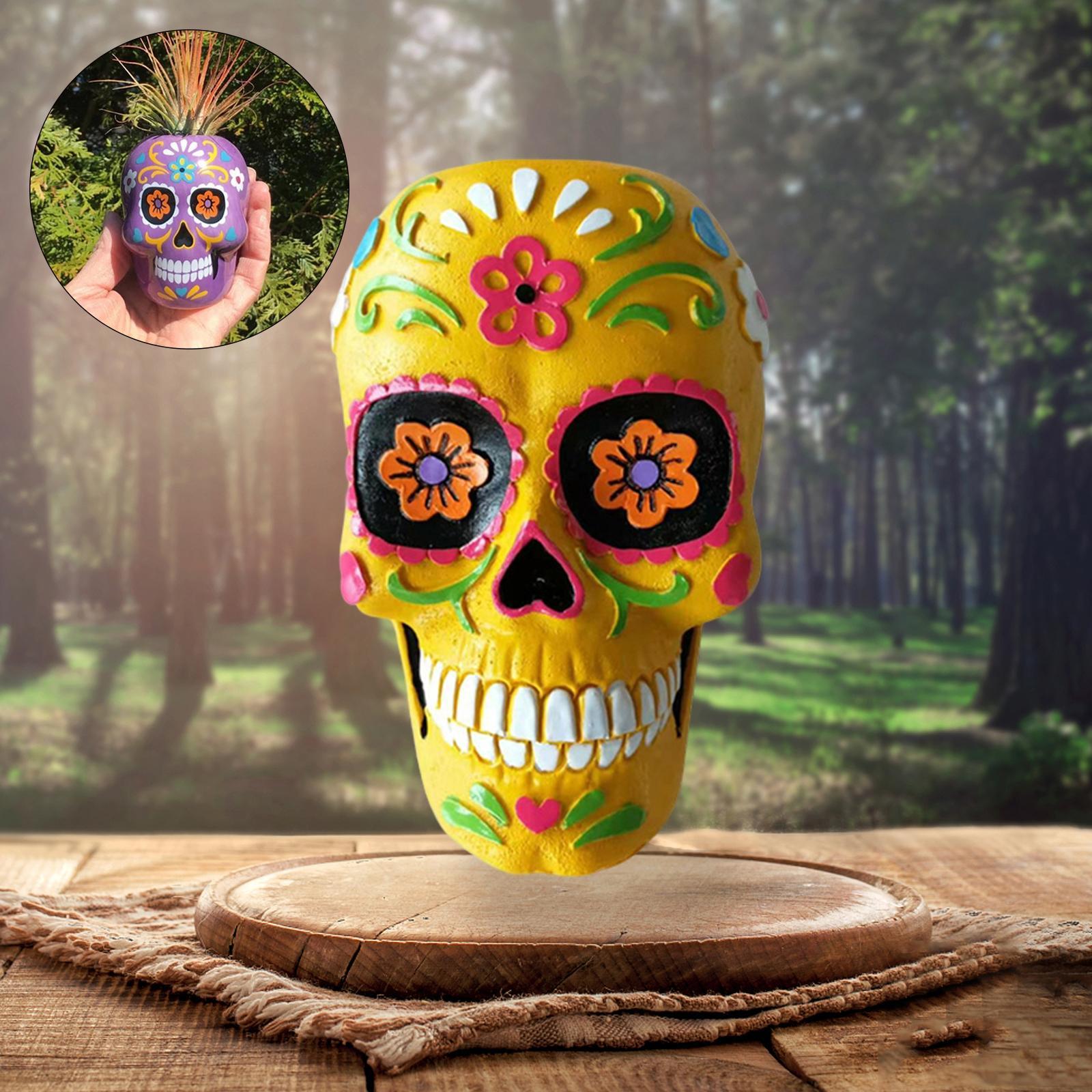 2pcs Skeleton Flower Succulents Pot Flowerpot Planter Holder Decoration