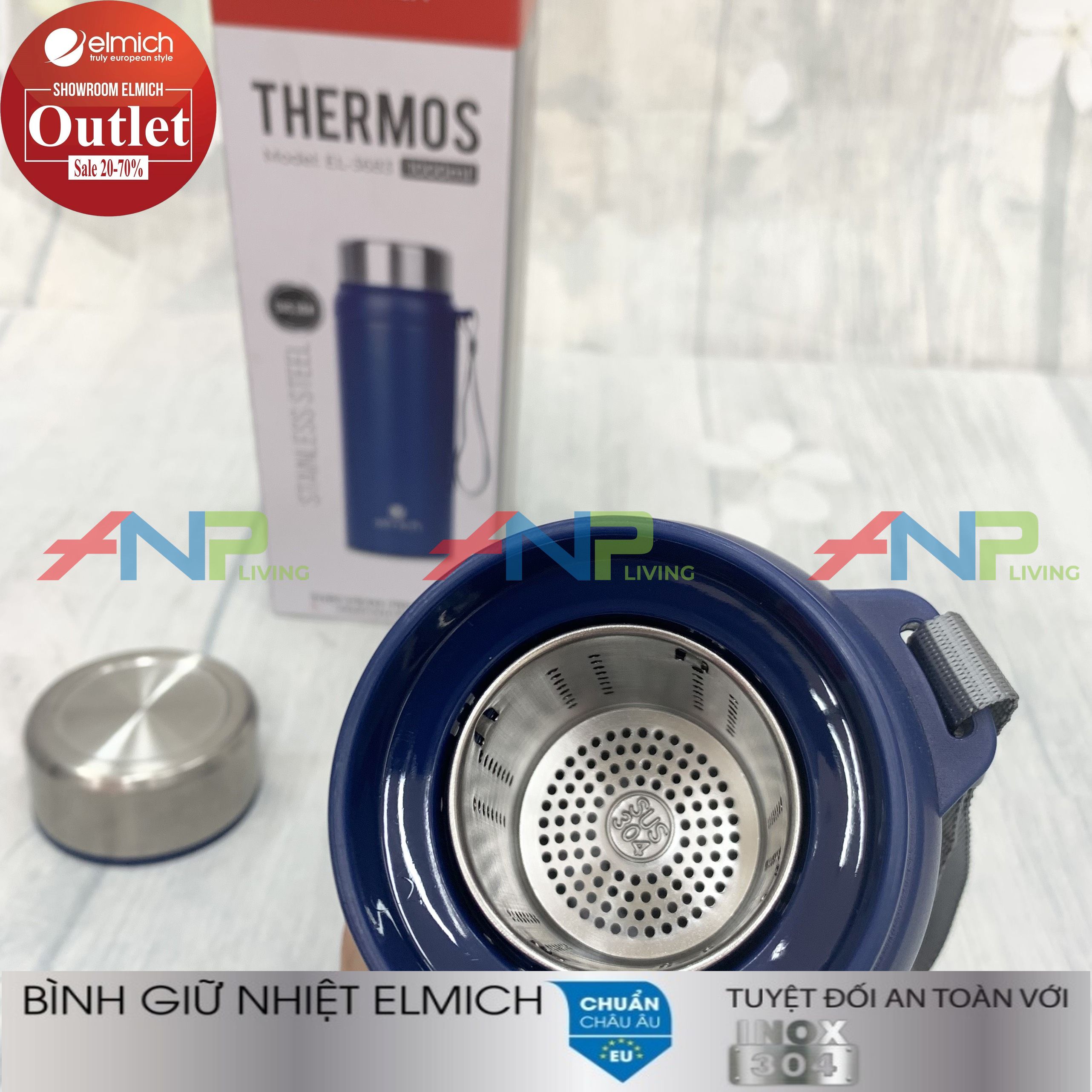 Bình Giữ Nhiệt Inox 304 Nóng 8h Lạnh 12h ELMICH El3683 1000ml