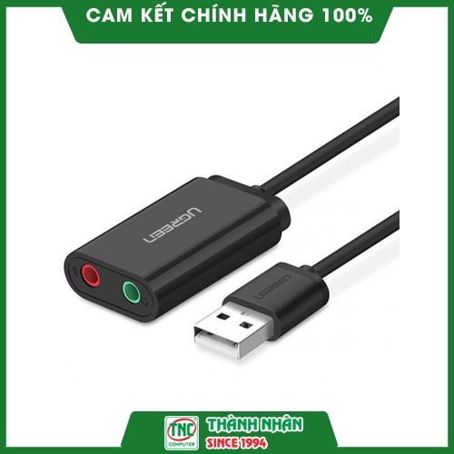 Cáp chuyển USB 2.0 ra âm thanh 3.5mm Ugreen 30724-Hàng chính hãng.