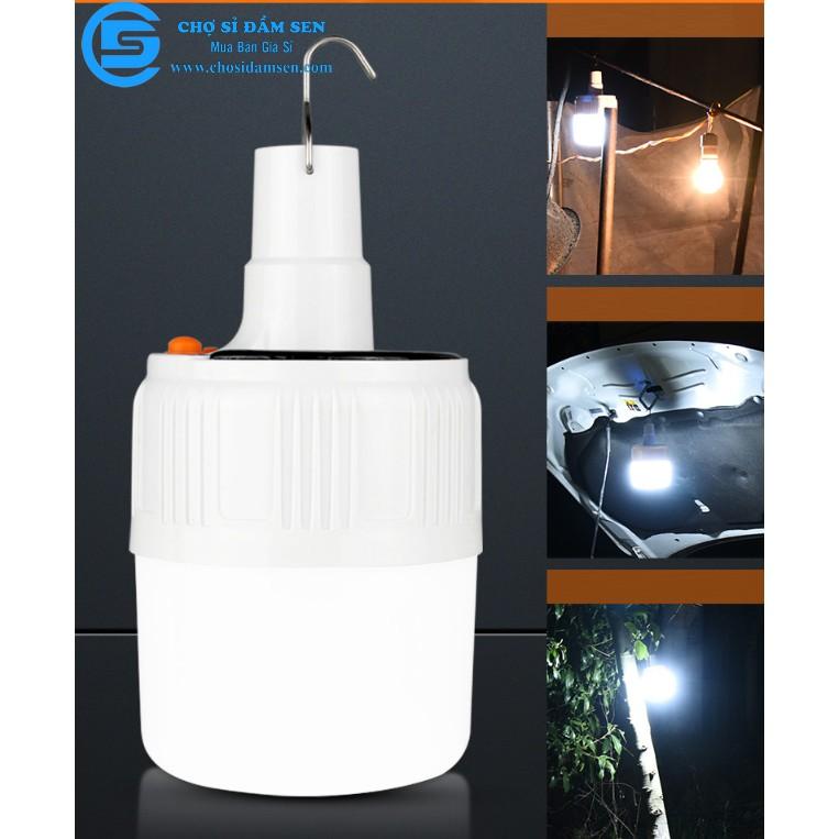 Đèn tích điện 100W 24 Led Sạc tích điện thông minh, đèn sạc năng lượng mặt trời
