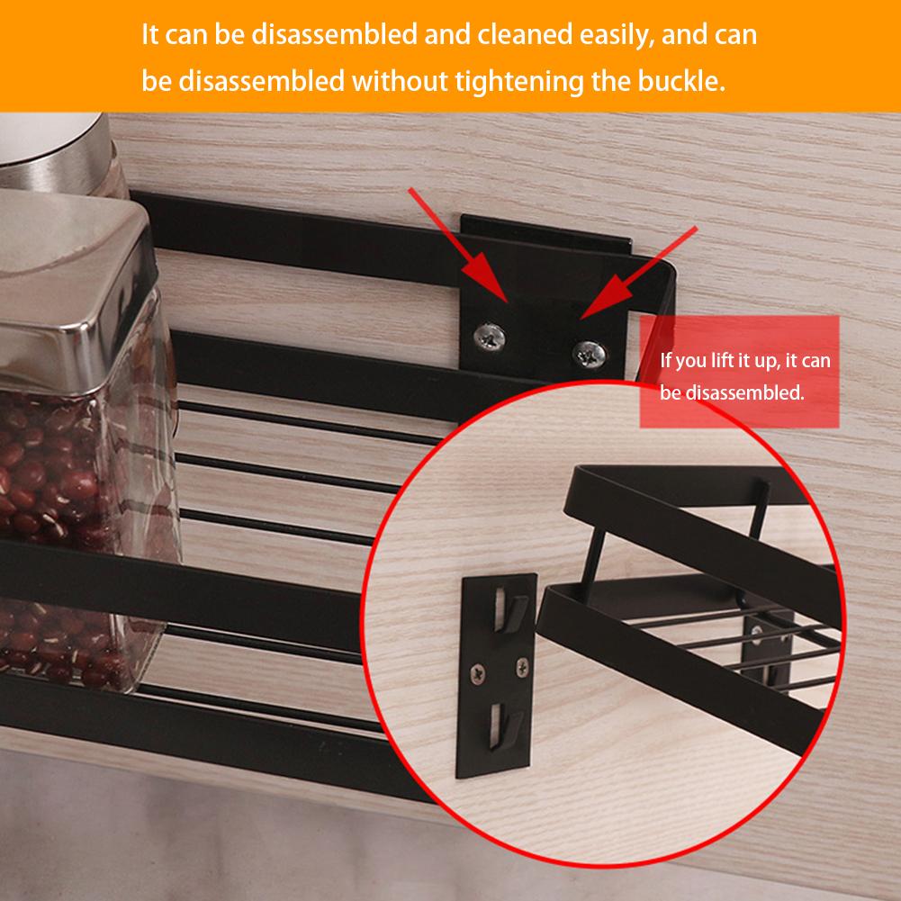 Nhà Bếp Nhà Tổ Chức Giá Treo Tường Giá Đỡ Treo Tường Lưu Trữ Kệ Để Gia Vị Bình Tủ Kệ Đựng Đồ Treo Nhà Bếp Tiện Ích Tiếp Liệu