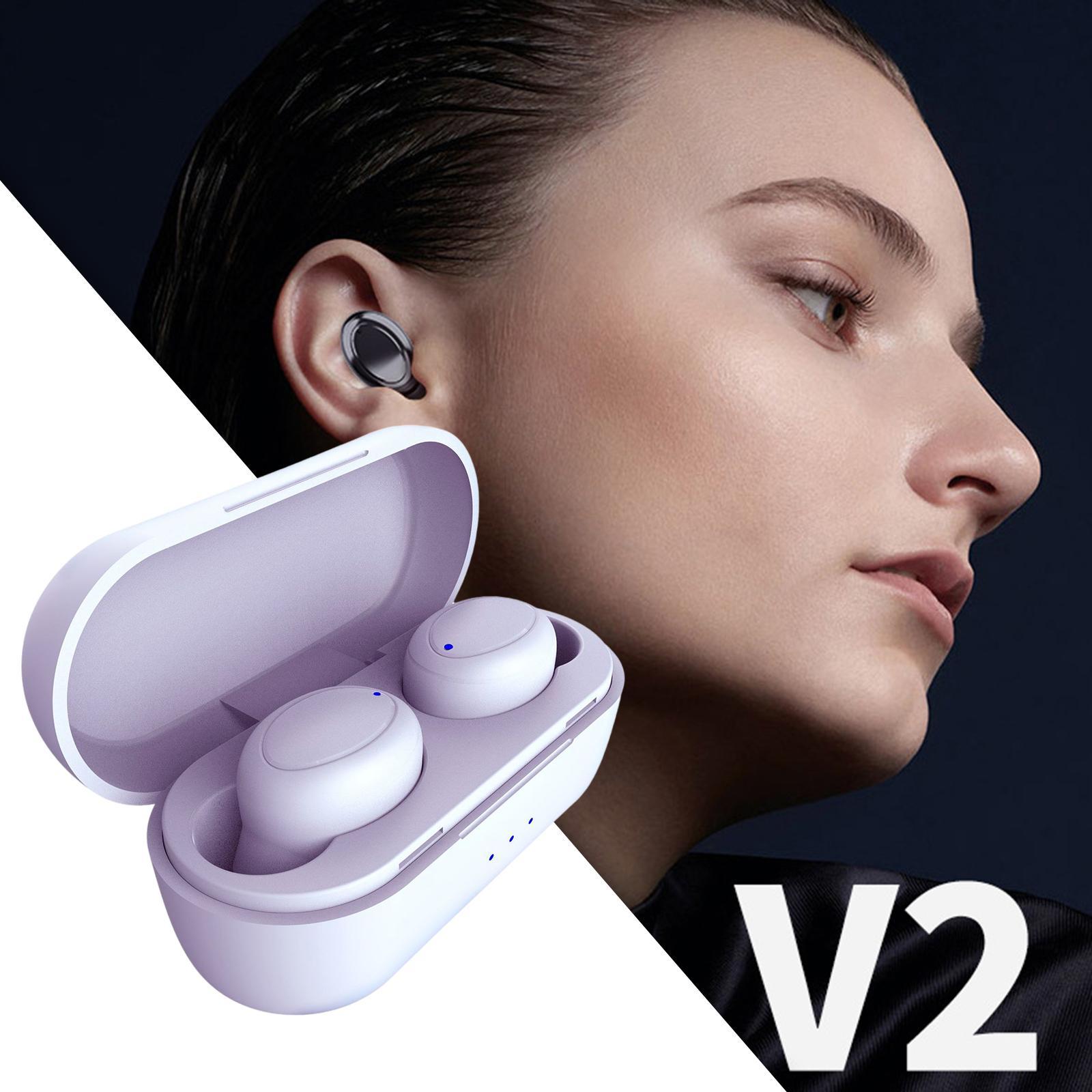 Bluetooth 5.0 Earbuds True Wireless Stereo Waterproof Noise Reduction for iOS Android