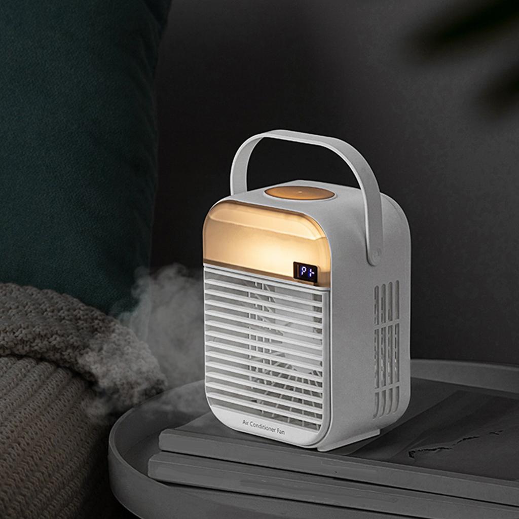 Personal Air Cooler Fan, Portable Air Conditioner, Humidifier Purifier 3 in 1 Evaporative Cooler,Mini AC USB Cooling Desktop Fan for Bedroom, Office