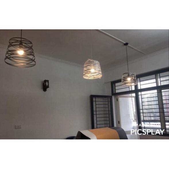 Đèn thả lồng sắt trang trí bàn ăn, quán coffe DT HQ