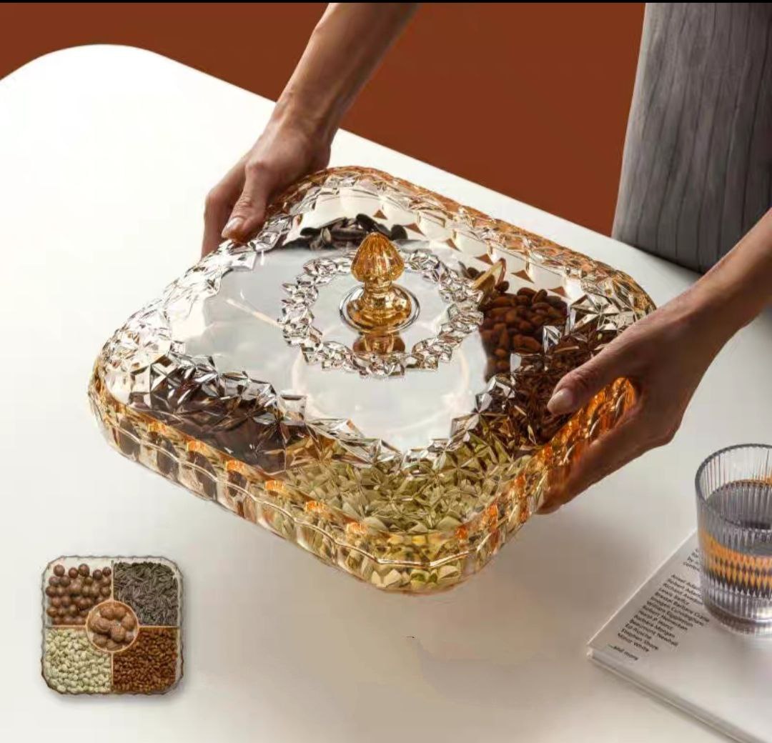 KHAY ĐỰNG MỨT TẾT BÁNH KẸO NGÀY TẾT SANG TRỌNG BẰNG MEKA ACRYLIC TRONG SUỐT CAO CẤP MVHM05