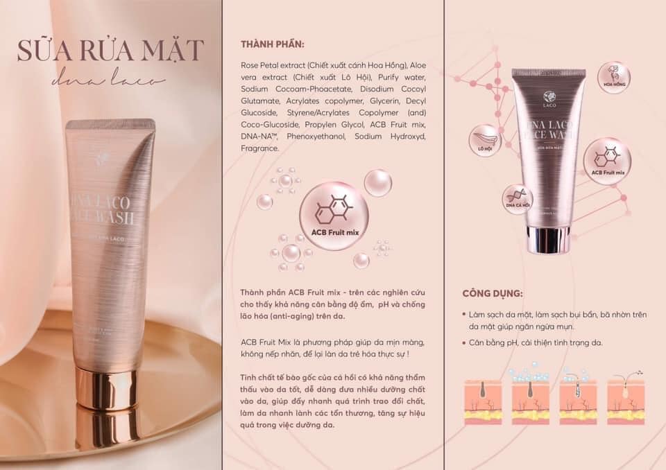 Sữa Rửa Mặt - DNA Laco Face Wash