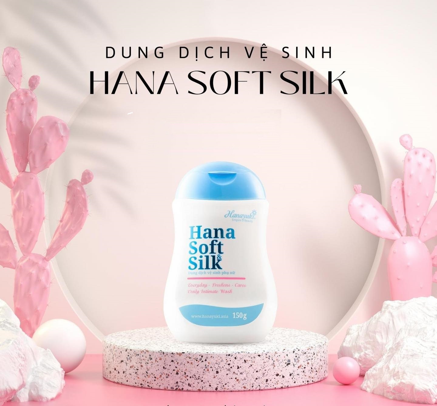 Dung dịch vệ sinh Hanayuki Hana Soft Silk phiên bản xanh (150g)