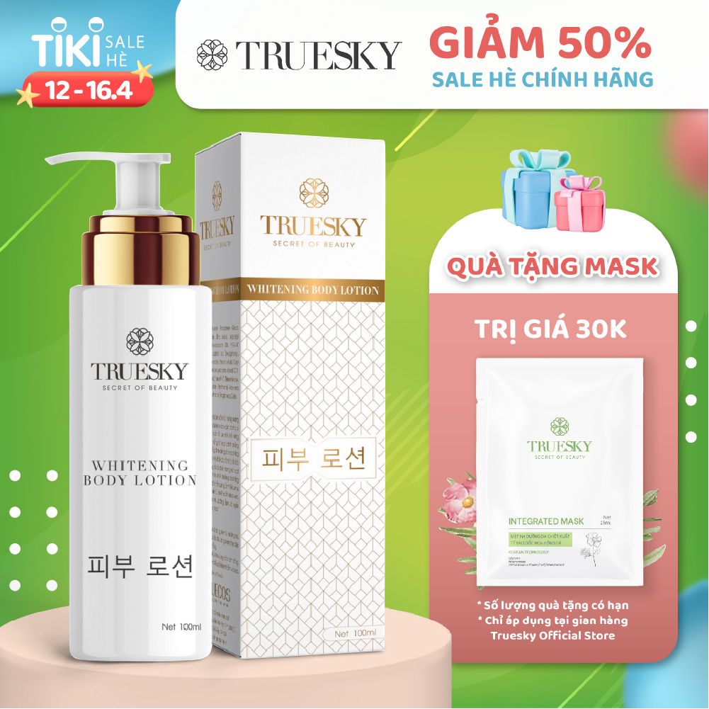 Kem dưỡng trắng da toàn thân Truesky Whitening Body Lotion chiết xuất lựu 100g