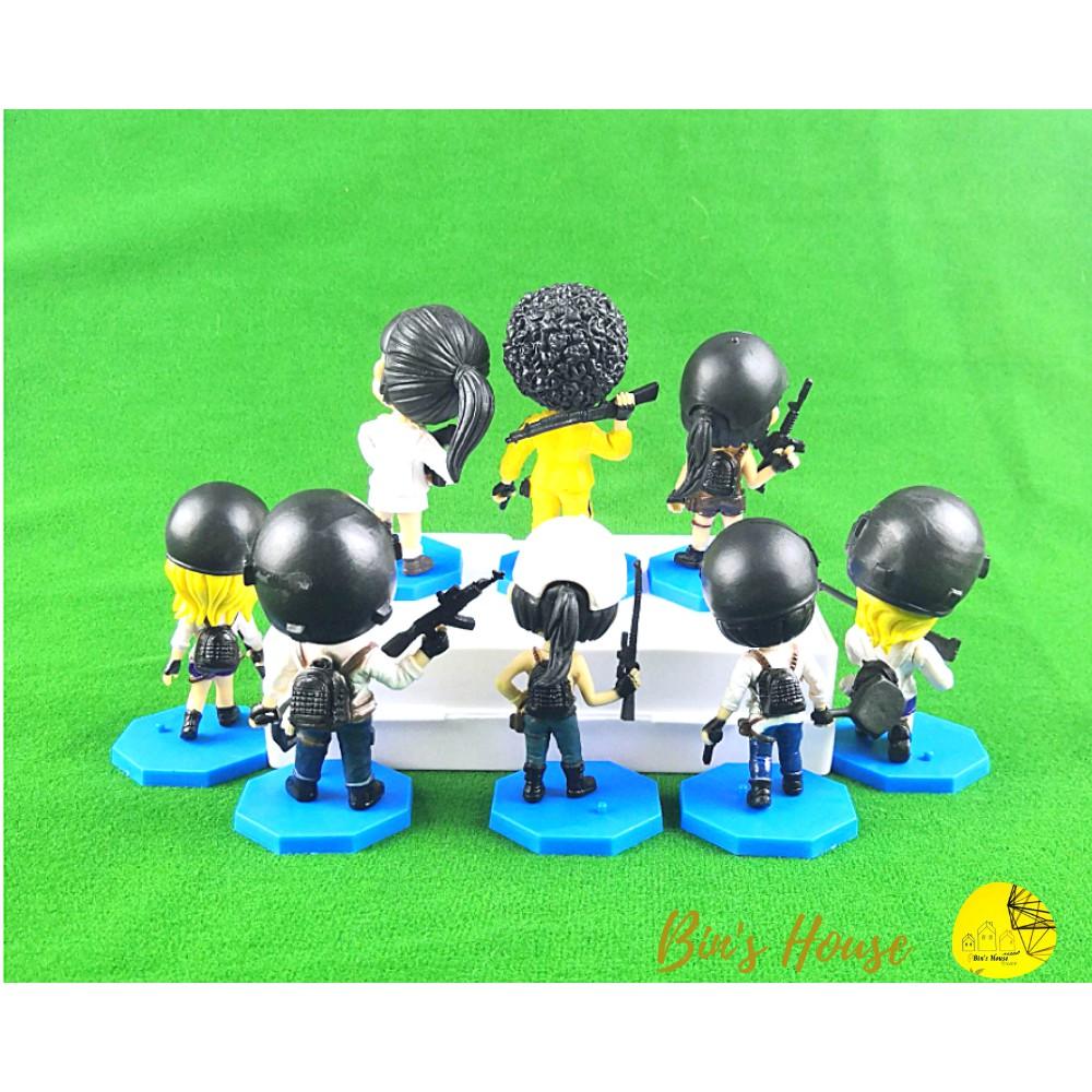 Bộ 8 mô hình chibi Pubg siêu cute 8 cm ( ảnh thật)