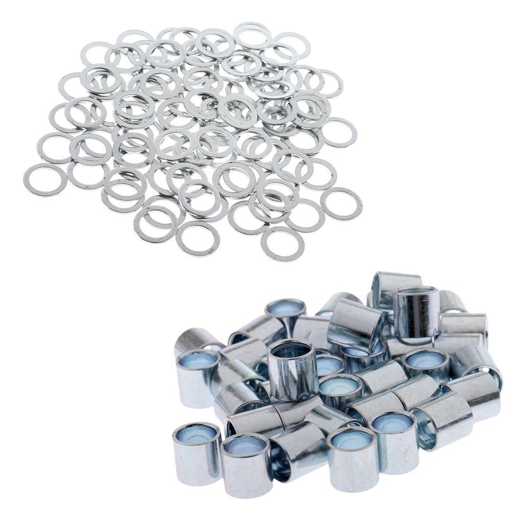Skateboard Hardware Kit 100pcs Speed Rings Washers and 40pcs Bearing Spacers