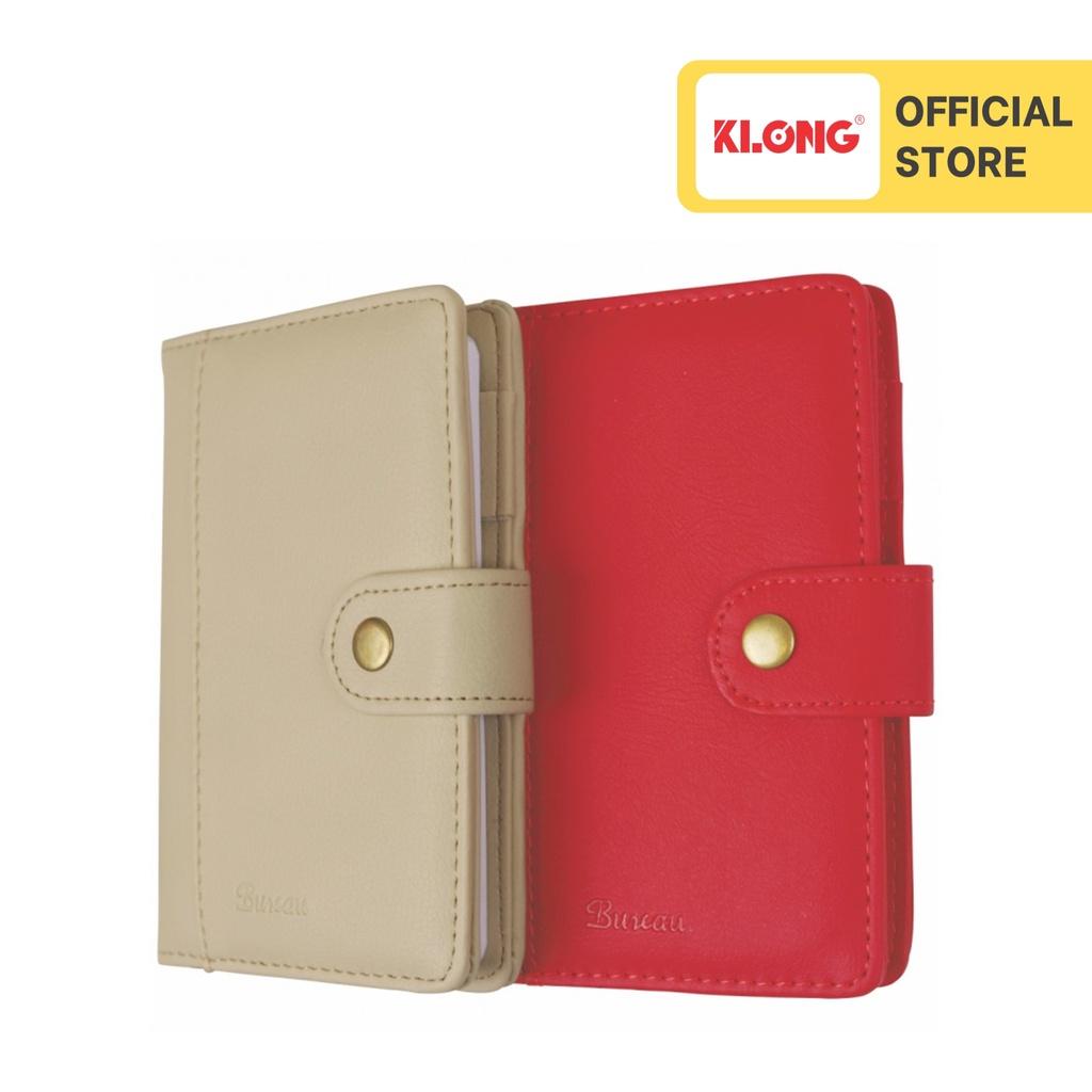 Sổ kẻ ngang bìa giả da khuy bấm Bureau KLONG A6 200 trang 58/92; MS: 326