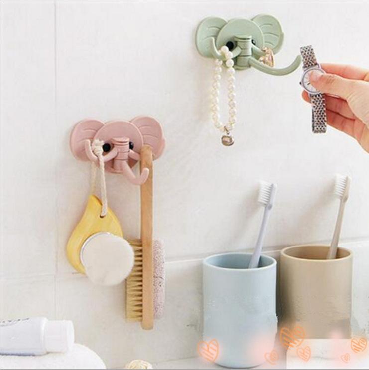 Móc treo đồ dán tường thiết kế kiểu con voi dễ thương