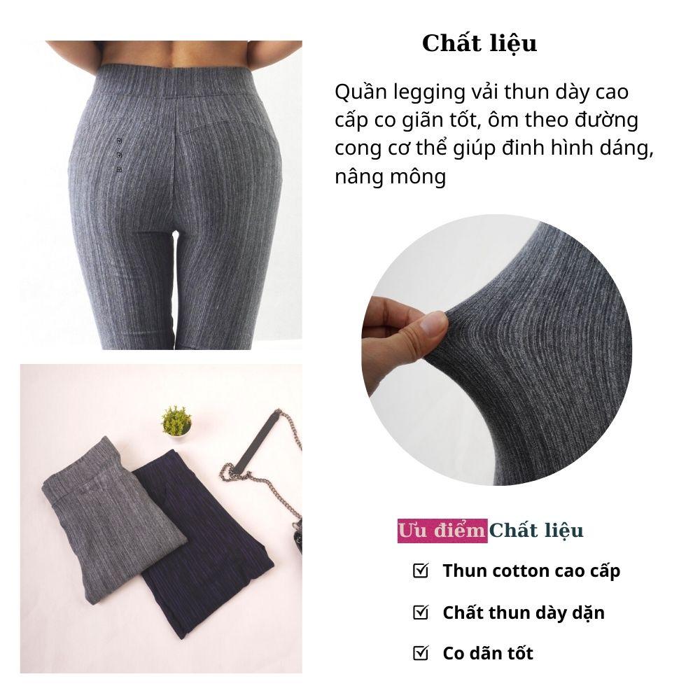 Quần Legging Lửng, Dài, Nâng Mông Cạp Cao Siêu Hot Siêu Co Giãn Loại 1 Big Size Đến 70kg