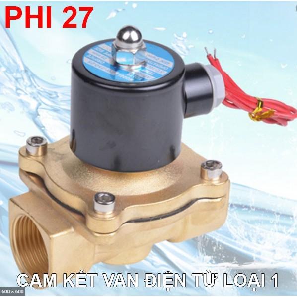 Van điện từ phi 21, điện áp 220 V, van ống nước, van nước điện tử