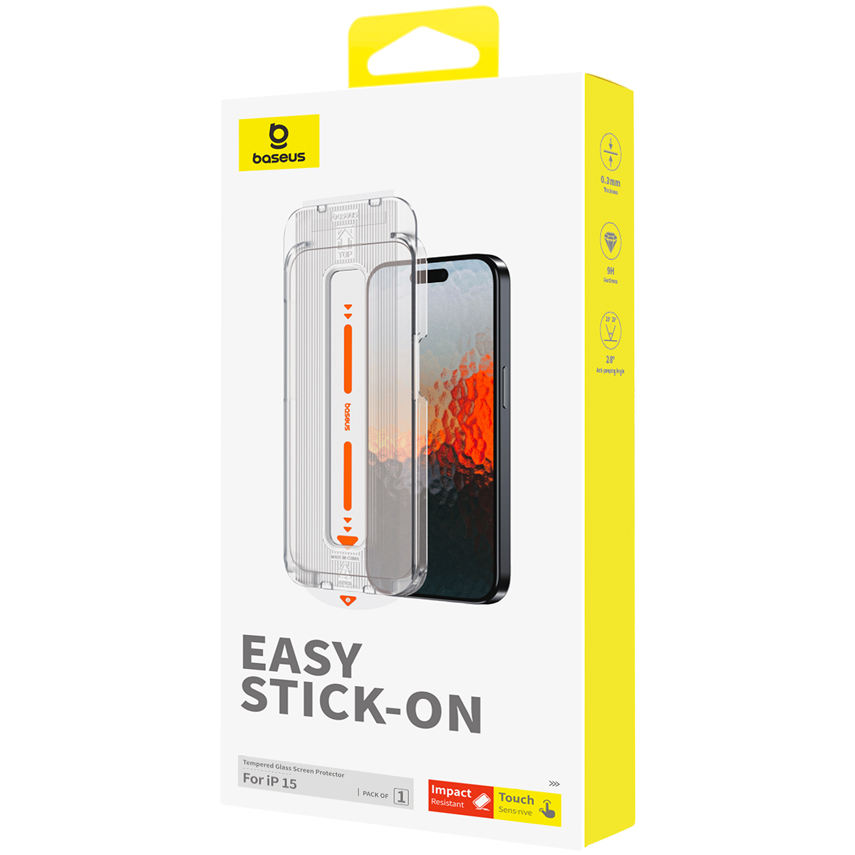 Cường Lực Tích Hợp Chống Bụi Cho iP15 OS-Baseus Sapphire Series HD Tempered-Glass Screen Protector for iP 15
