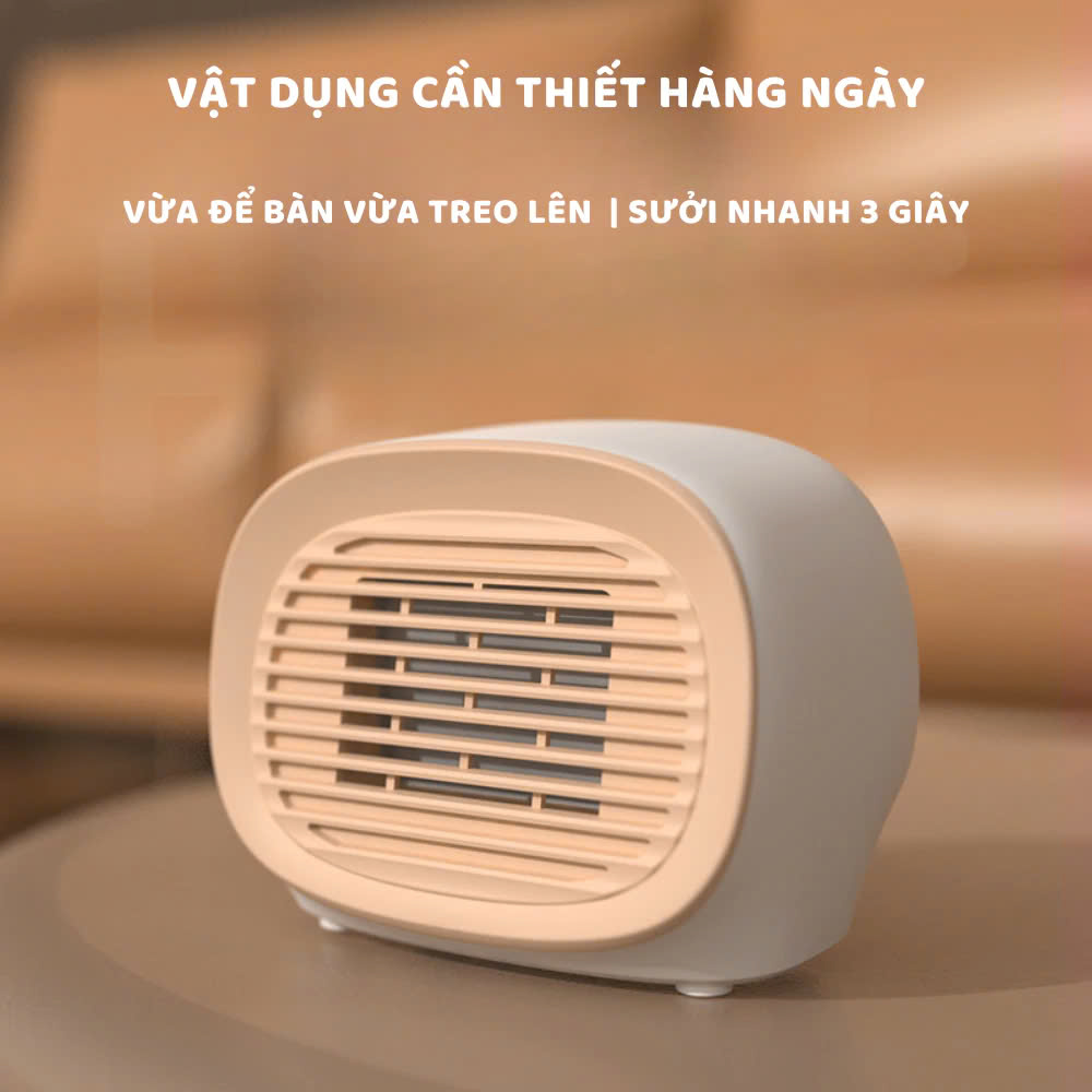 Máy sưởi gốm không khô da mini nhập khẩu quạt sưởi ceramic không đốt oxi, không phát sáng, làm nóng nhanh Trong 3s mùa đông để bàn văn phòng Vận Hành Êm Ái An Toàn Tiết Kiệm Điện Cân Bằng Độ Ẩm Yên Tĩnh Cho Giấc Ngủ Du Lịch Phượt Dã Ngoại - Hàng Nhập Khẩu