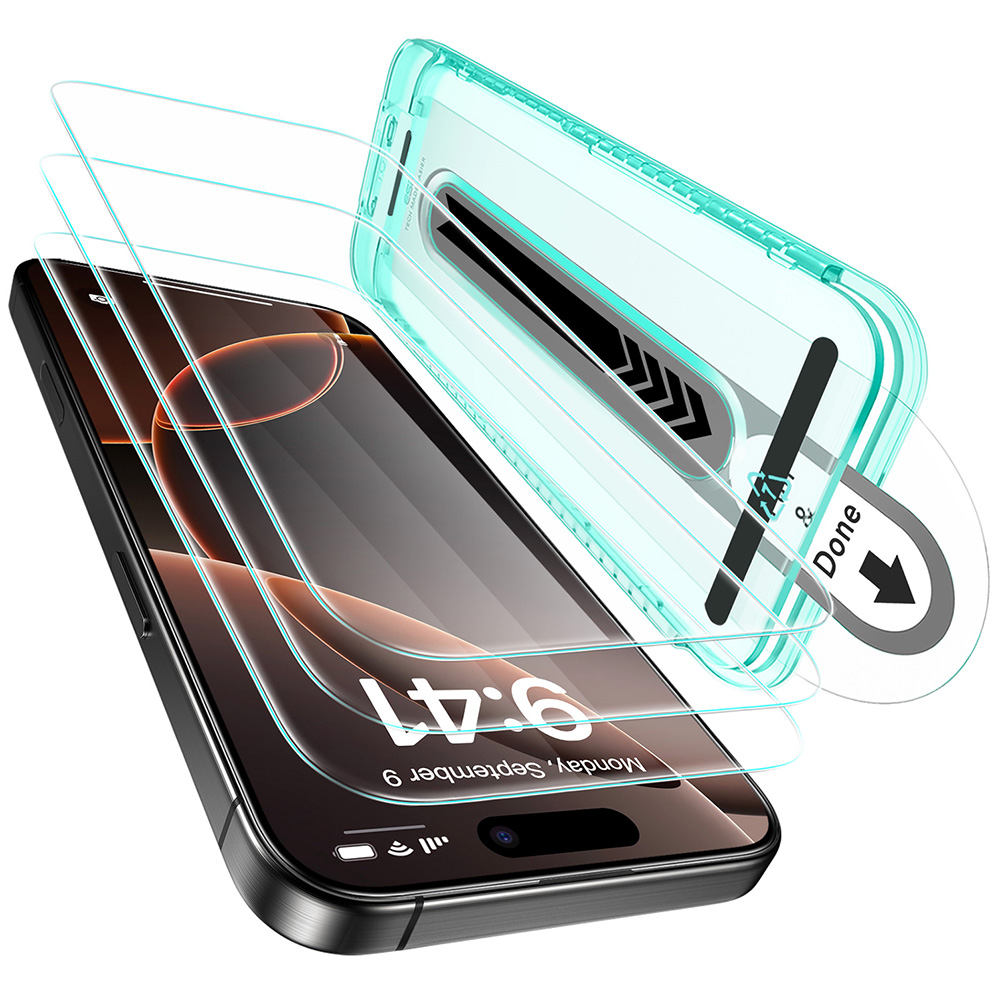 Kính Cường Lực ESR cho iPhone 16 / iPhone 16 Plus / iPhone 16 Pro / iPhone 16 Pro Max ESR Tempered-Glass Screen Protector - Hàng Chính Hãng