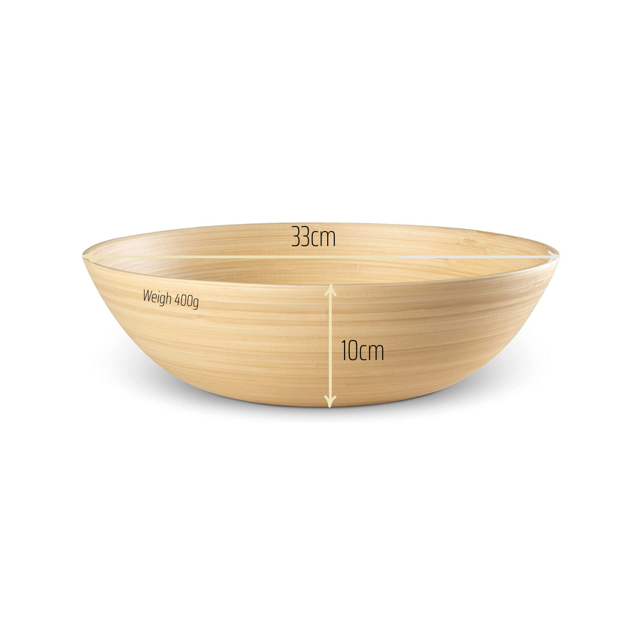 Bát Tre đựng Salad/món trộn/hoa quả/đồ khô KÍch thước lớn size 33cm ( có kèm quà tặng ) (Bamboo Salad Bowl)