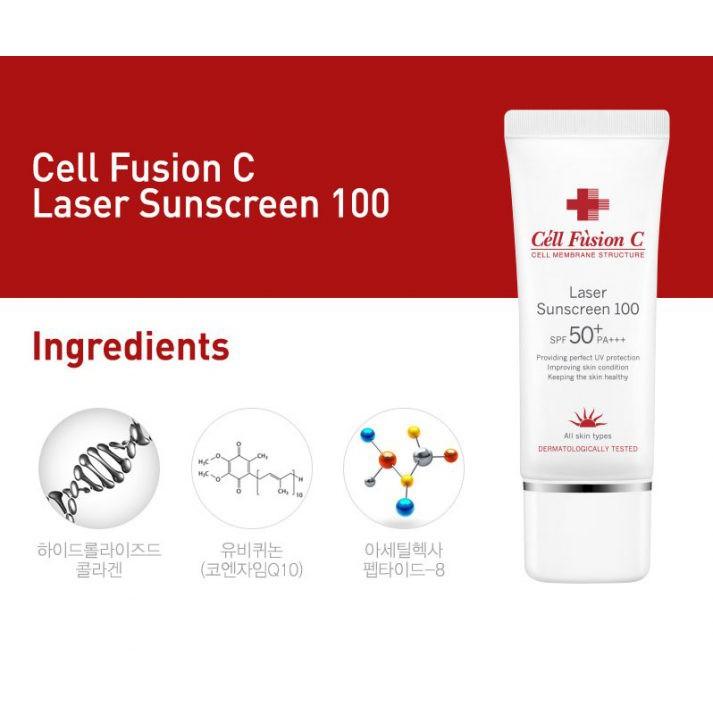 Kem Chống Nắng Céll Fùsion C Cho Da Sau Laser 50ml Laser Sunscreen 100 SPF50+ PA+++