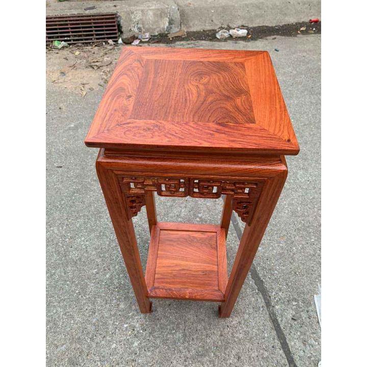 Đôn vuông gỗ Hương kê Tượng, lọ hoa trang trí trong nhà